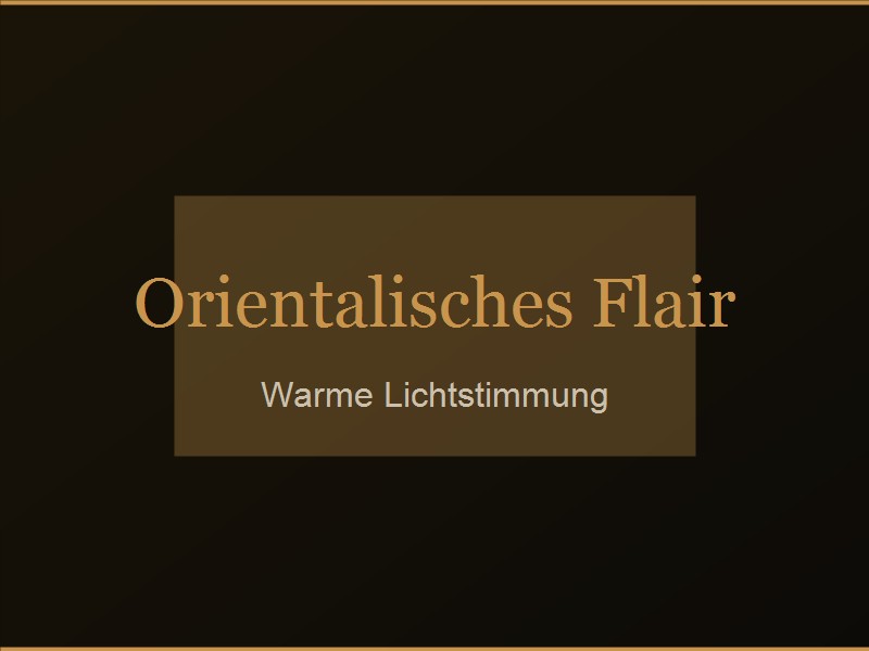 Orientalisches Ambiente